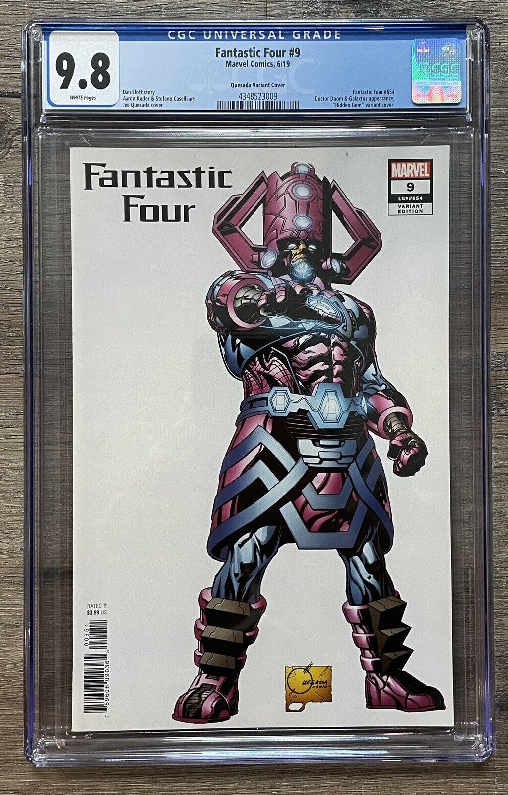 Fantastic Four #9 CGC 9.8 Joe Quesada 1:100 Hidden Gem Galactus Variant, 2019