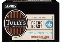 Tully's Coffee, French Roast, Keurig K-Cup Pods, Dark Roast, 80 Count