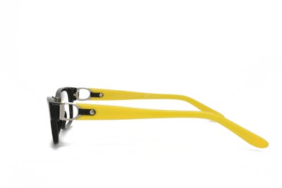 NEW RALPH LAUREN unisex rl6106q rectangle eyeglasses in black yellow RALPH LAUREN 6106Q 5001 51-17-140 BLACK YELLOW New  main image 2
