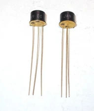 GE 2 Pcs. Of JAN CG 2N498 NPN Silicon Gold Lead Planar Transistors NOS