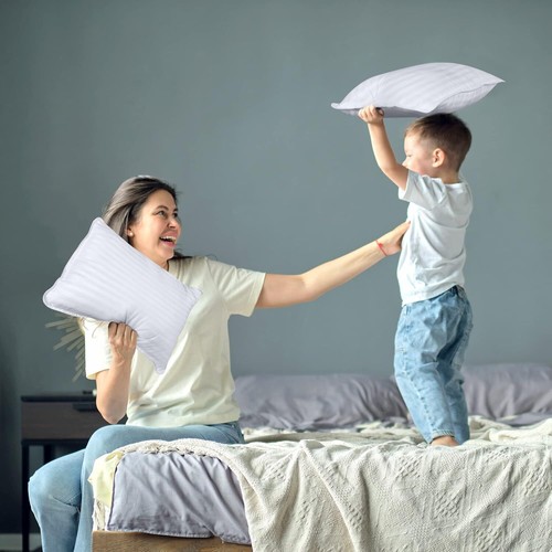 Toddler Pillow (White, 2 Pack), 12x20, Soft Cotton Blend, Age 2+ - Picture 6 of 7