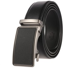 Men's Leisure Cow Leather belt Automatic Buckle Belt Black Brown Gift Jeans Suit