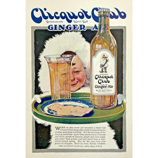 Vintage CLICQUOT CLUB Ginger Ale Original Full-Color Print Advertisement