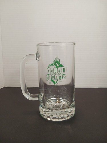 Vintage House Of Blues dickes Glas Bier Trinkkrug grüne Buchstaben 6" hoch - Bild 6 von 10