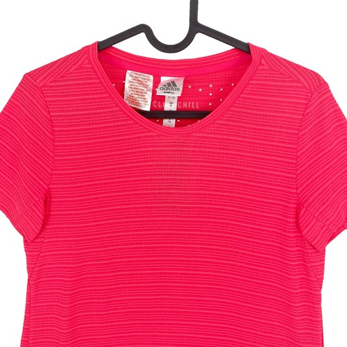 Adidas Climachill Pink Crew Neck T Shirt Size 11 - 12 Years - Picture 2 of 9