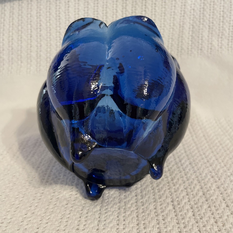 Recycled Cobalt Blue Glass Tulip Style Footed Candle Holder eBay