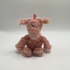Steiff Giraffe Plush Giselle Baby Doll Pink Tabs Lovey German 068126 - 8"
