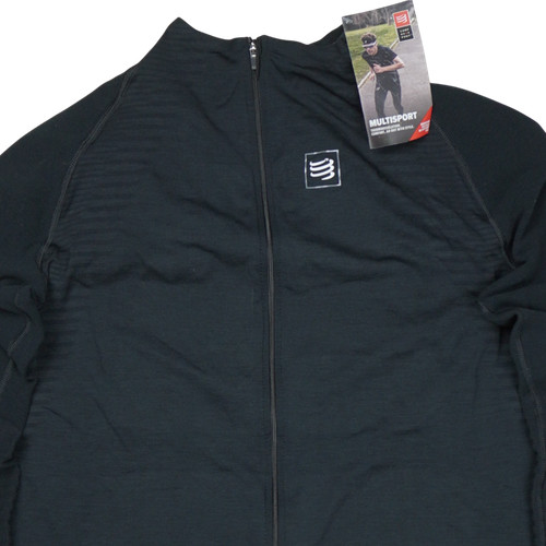 Compressport Men's Seamless Zip Sweatshirt S Black - Picture 3 of 4