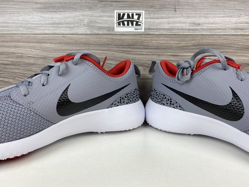 NIKE Roshe G Golf Shoes Cement Gray Red | size 8.5 | AA1837 006 NO LID B-Grade - Picture 7 of 9