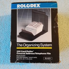 Vintage Rolodex 250 Card Petite Covered Address/Telephone File