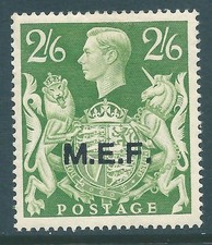 MIDDLE EAST FORCES WW2 1943 George VI mint 2/6 SG M19