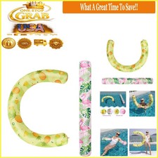 Adult Pool Noodles Set 2 Pink Yellow Flamingo Pineapple Inflatable Floats