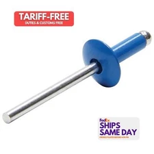Allstar ALL18054, Set of 250 Blue Aluminum Lg Hd Rivet Blue Alum 250Pk Performan