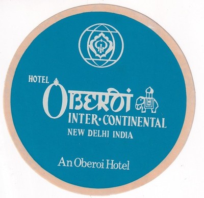 NEU DELHI, INDIEN: HOTEL OBEROI /  Inter - Continental, KOFFERAUFKLEBER, Folie