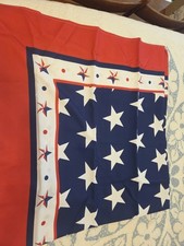 Patriotic Red White And Blue Stars Table Cloth 60 " X 60'
