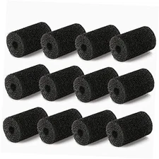 for Polaris Pool Cleaner Parts, 12 Pack Sweep Hose Tail Scrubbers Black-12 Pack