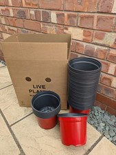 40 x New Plant Pots 3 Litre, Red Plastic, PP Recyclable.