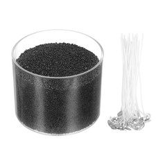 Sand Candles with 20 Pcs Wicks 7Oz / 200g Candle Beads, Black