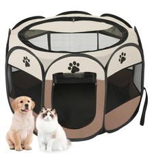 Pet Cat Playpen for Indoor Cats Enclosed, Portable Foldable Dog Playpen Outdo...