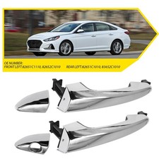 Front Rear Driver LH Side Door Handles W/ Cap Assembly for Hyundai Sonata 15-19