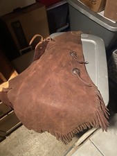 Vintage Western Cowboy Leather Concho Antique Chaps Original