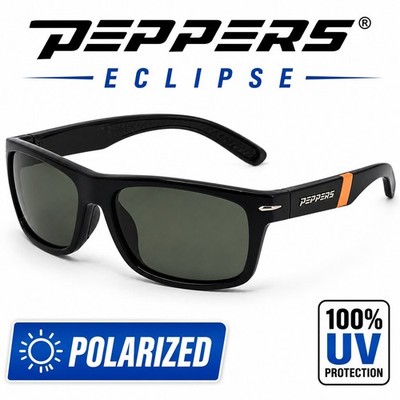 Peppers Eclipse Polarized Sunglasses Black Frame 100% UV Protection MPS709-1