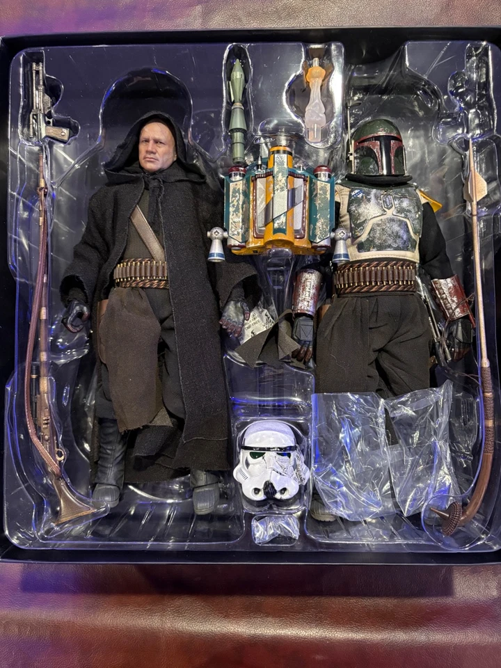 Hot Toys Boba Fett Deluxe Version TMS034 2 figure set  1/6 Scale 2-pack - Image 3 of 4