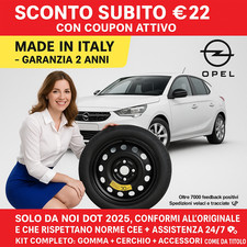 Kit Reserverad für Opel Corsa F 16" 4-Loch Schwarz Stahl Notrad
