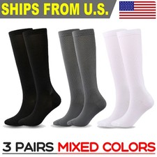 3X Pack of Compression Socks 20-30mmHg - Knee High Calf Support for Circulation
