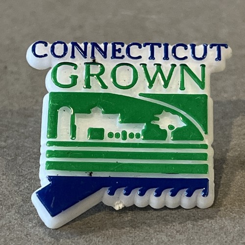 Vtg “Connecticut Grown” CT State Shape Farm Lapel Pin New England Farming - Picture 4 of 11