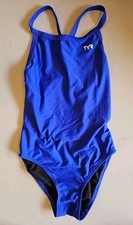 TYR Womens One Piece Athletic Racerback Swimsuit, Blue, See Measurements