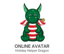Webkinz Classic Holiday Helper Dragon Christmas Pet Code Only