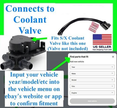 for Tesla 12-20 S X Coolant Control Valve Connector Plug Wiring Pigtail Harness