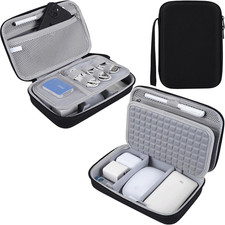 Hard Travel Electronic Organizer Case for Macbook Power Adapter Chargers Cables