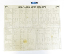 Vintage Yamaha Fold-Out Poster 1974 Service Data MX125/MX250/SC500/YZ250/YZ360