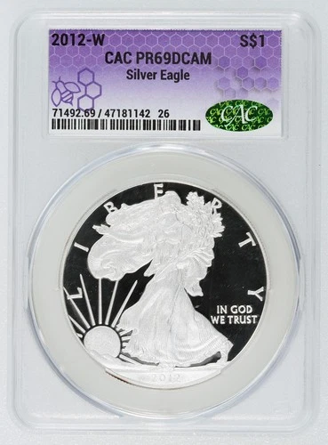2012 W Silver Eagle CAC PR69 DCAM American Silver Eagle 1oz .999 U.S. $1 Coin