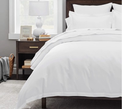 Boll & Branch Signature Hemmed White Duvet Set King