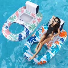 2 Pack Inflatable Pool Floats Lounger Adult - Water Swimming Pool Float Loung...