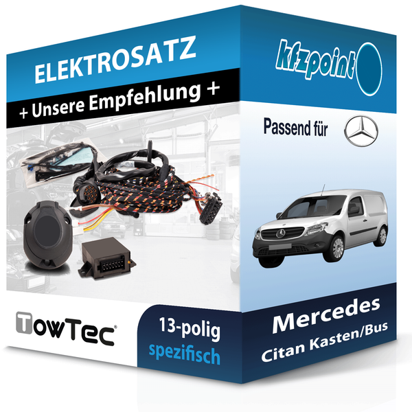 für Mercedes Citan Kasten/Bus 12- Towtec E-Satz 13Polig Fahrzeugspezifisch NEU-image