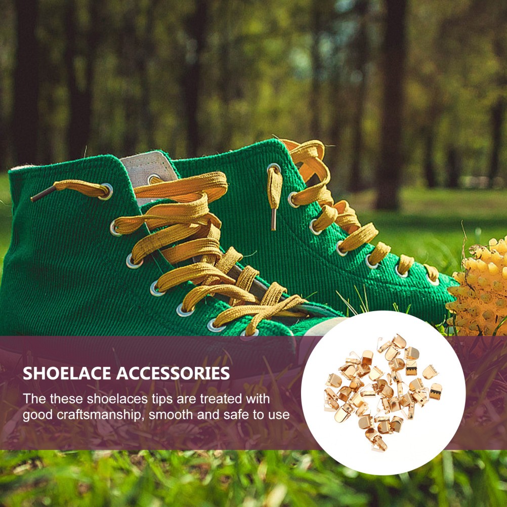 100pcs Metal Shoelace Buckles Sneaker Laces Clasps Lace Locks Shoelace Clips
