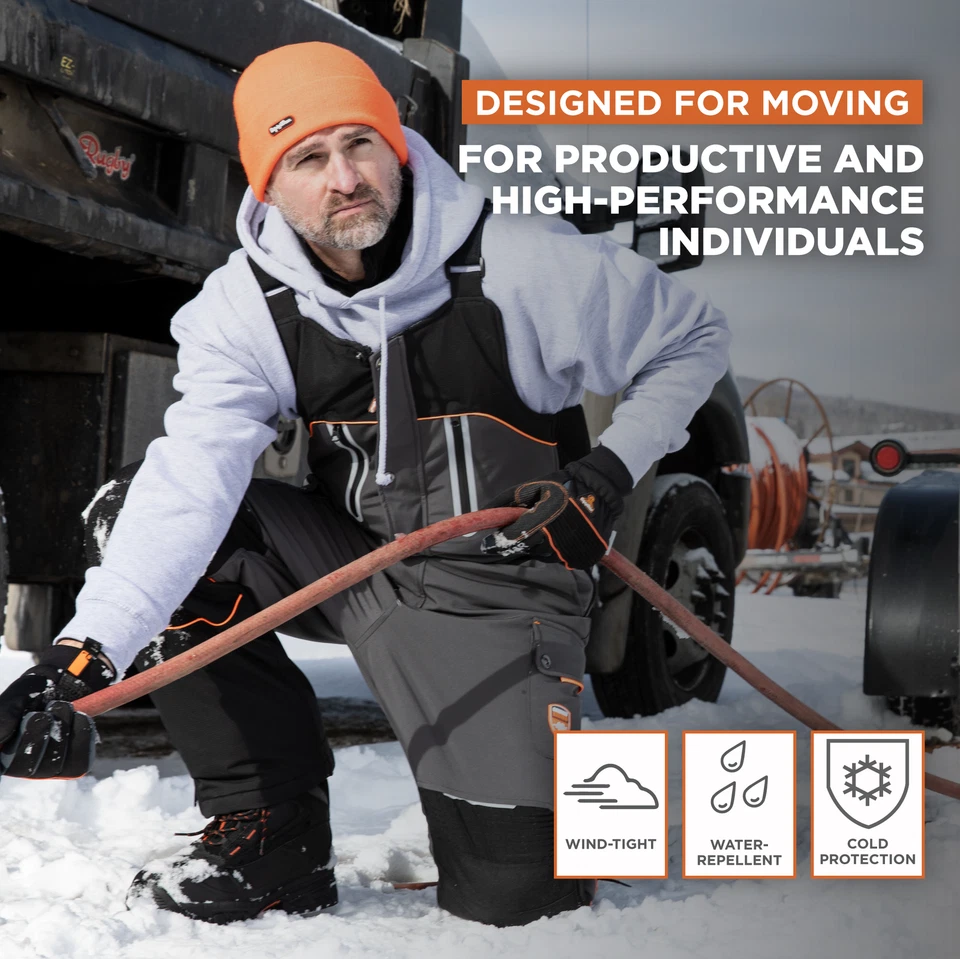 RefrigiWear Men’s PolarForce Insulated Bib Overalls - Maximum Warmth & - Image 4 of 4
