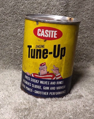Vintage Hastings Casite Tune Up Oil 15 oz Oil Can. Metal 15 OZ