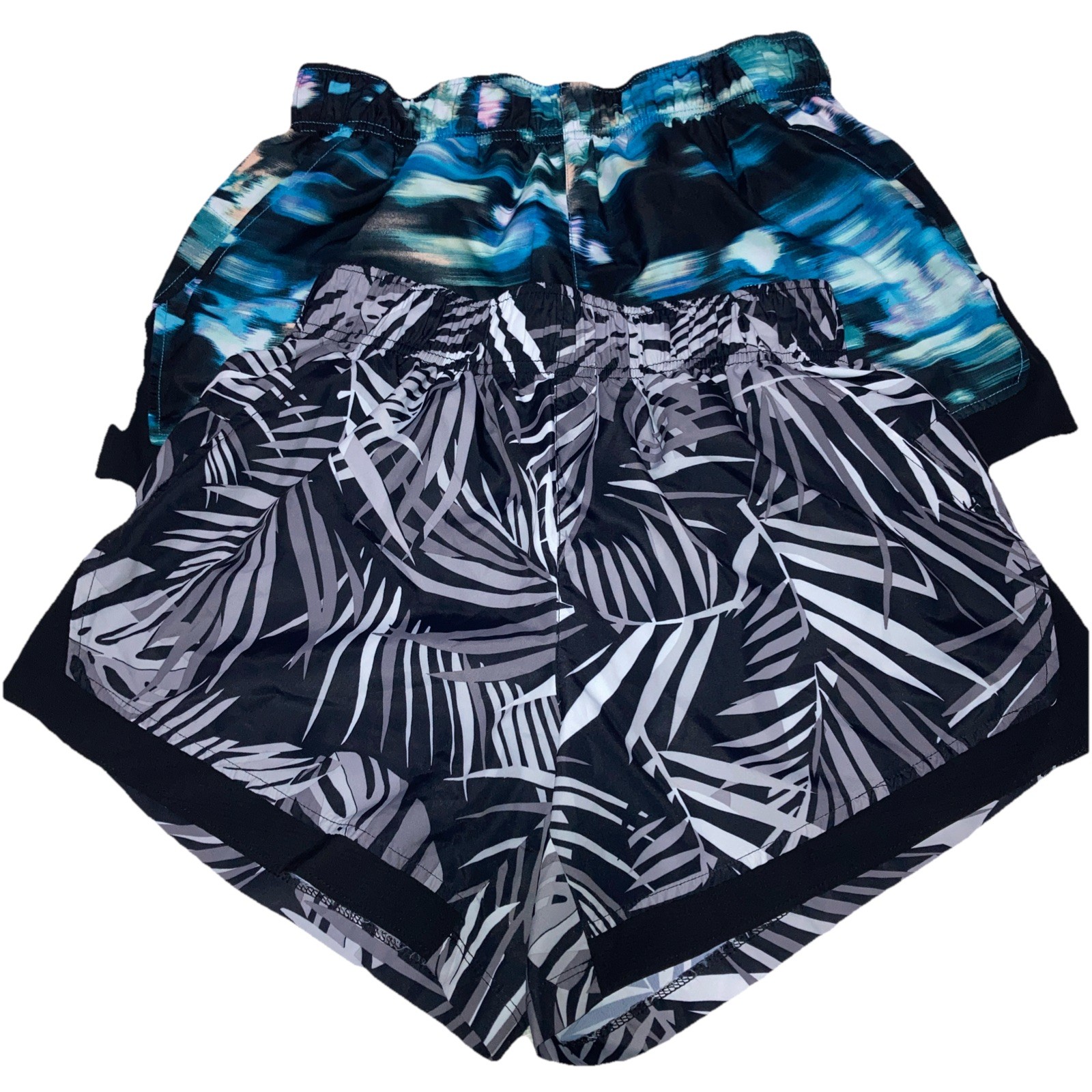 Athletic Works 2 Pair Patterned Running Shorts Li… - image 1