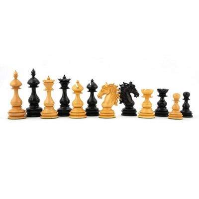 4.6 Inch Royal Eclipse Ebony & Boxwood Chess Set Triple Weighted Chessmen Gift