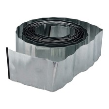 Relaxdays 10m Lawn Edging Metal Flowerbed Border Galvanized Flexible Garden