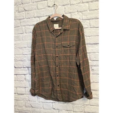 American Eagle Outfitters Mens Flannel Button Up Shirt Plaid XL Extra Large