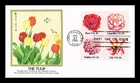 DR JIM STAMPS US COVER FLOWERS FIRST DAY ISSUE SETENANT FLEETWOOD