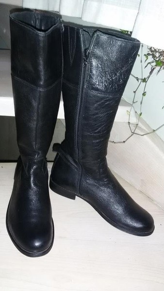 Women Bugatti Boots Black Leather 37 #6AYA