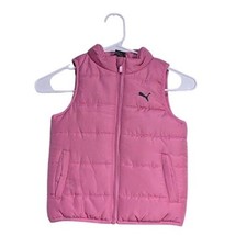 Puma Toddler Puffer 4T Pink Vest Quilted Full...