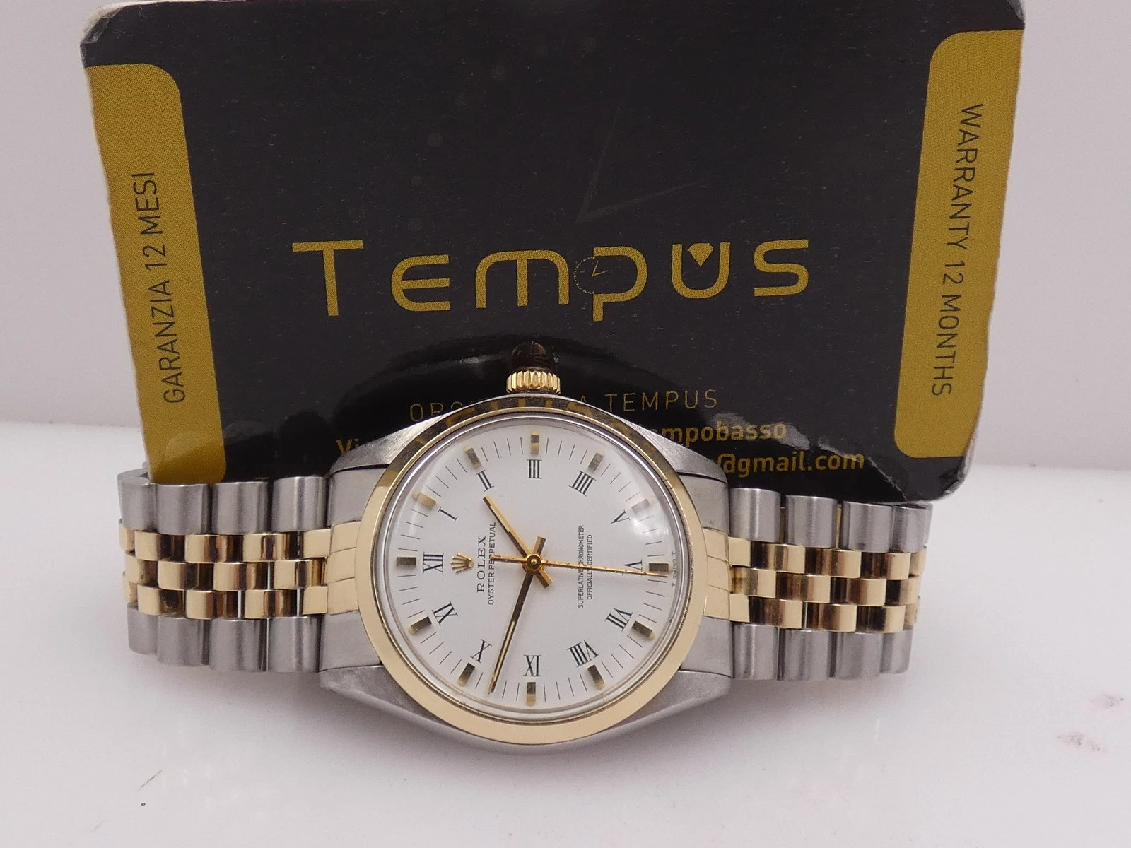 Rolex — RARE ROLEX OYSTER PERPETUAL 1002 ACC&ORO 18KT YEAR 1977 SERVICED AUTOMATIC WATCH